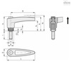 Elesa Stainless steel threaded stud, MRT.65-SST-p-M8x20-C1 MRT-SST-p